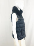 Ralph Lauren Down Vest W/Leather Trim Size 2