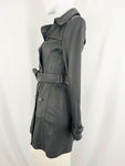 Burberry Leather Belted Coat Size 4