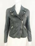 NEW Barney's Grey Leather Jacket Size S