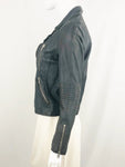 NEW Barney's Grey Leather Jacket Size S