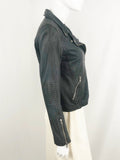 NEW Barney's Grey Leather Jacket Size S