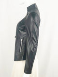 Anne Fontaine Leather Side Zip Coat Size 38 Fr (S/6 Us)