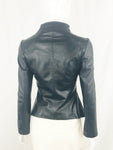 Anne Fontaine Leather Side Zip Coat Size 38 Fr (S/6 Us)