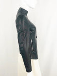Anne Fontaine Leather Side Zip Coat Size 38 Fr (S/6 Us)