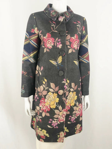 Herno Patterned Wool Coat Size 44 It (M/8 Us)