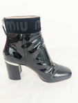 Miu Miu Patent Leather Ankle Boots Size 6.5