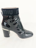 Miu Miu Patent Leather Ankle Boots Size 6.5