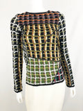 Marni Patterned Stretch Top Size