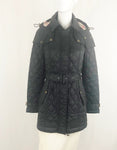 Burberry Brit Quilted Belted Coat Size Xs