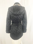 Burberry Brit Quilted Belted Coat Size Xs