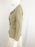 Balmain Cotton Blend Belted Jacket Size 38 Fr (S/6 Us)