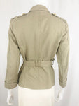Balmain Cotton Blend Belted Jacket Size 38 Fr (S/6 Us)