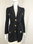 Balmain Belted Knit Jacket Size S