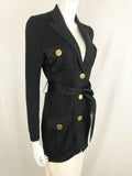 Balmain Belted Knit Jacket Size S