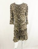 Dolce & Gabbana Animal Print Silk Dress Size 6