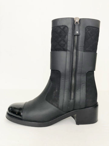 Chanel Quilted Boots Size 41 It (11 Us)