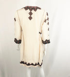 Figue Silk Embroidered Dress Size Xs