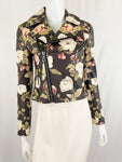 Alice + Olivia Floral Leather Jacket Size XS