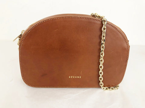 Sezane Leather Crossbody Bag