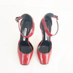 Manolo Blahnik Patent Peep-Toe Pumps Size6.5