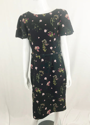 David Meister Floral Belted Dress Size 10