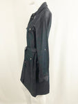 Leather Trim Denim Dress Size 8