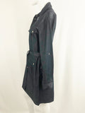 Leather Trim Denim Dress Size 8