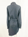 Leather Trim Denim Dress Size 8