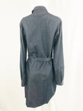 Leather Trim Denim Dress Size 8
