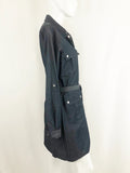 Leather Trim Denim Dress Size 8