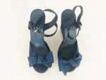 Tory Burch Blue Wedge Sandal Size 7