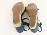 Tory Burch Blue Wedge Sandal Size 7