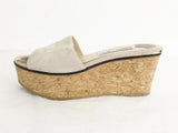 Suede Wedge Mules Size 7.5