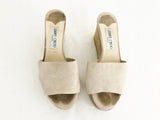 Suede Wedge Mules Size 7.5