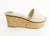 Suede Wedge Mules Size 7.5