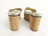 Suede Wedge Mules Size 7.5