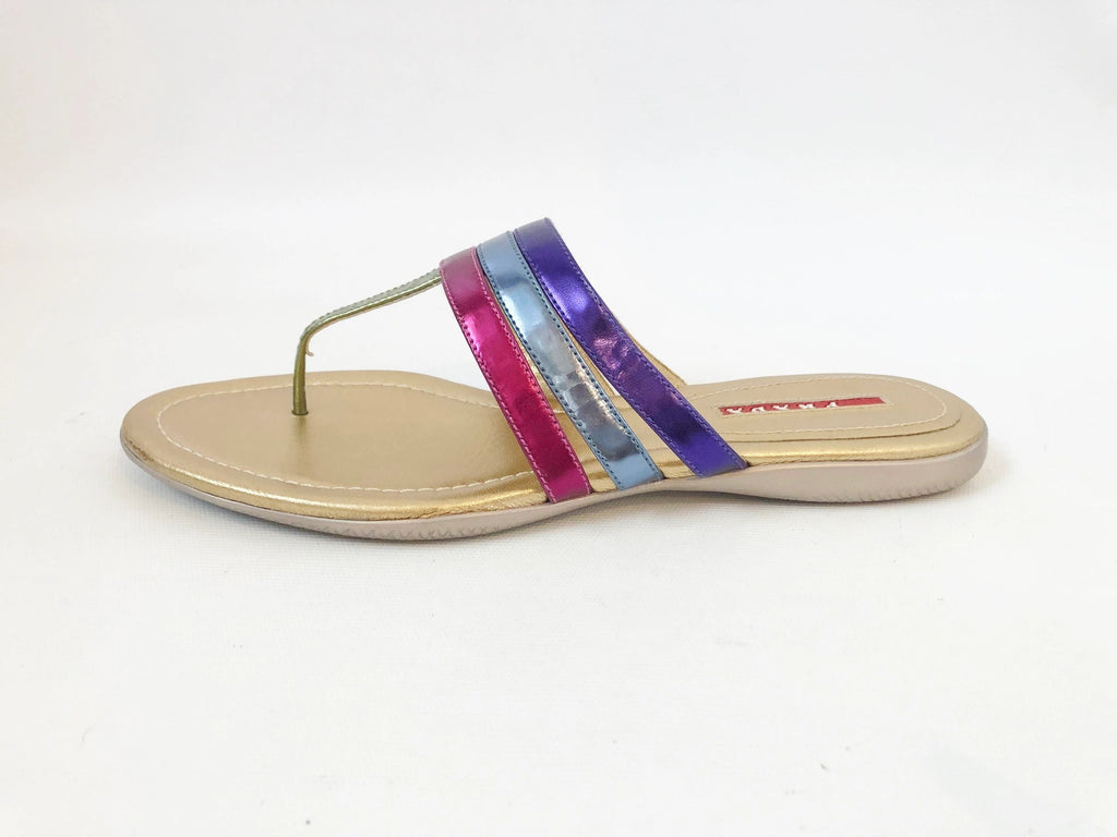 Prada outlet thong sandal