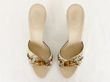 Gucci Floral Bamboo Mules Size 38.5 It (8.5 Us)