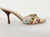 Gucci Floral Bamboo Mules Size 38.5 It (8.5 Us)