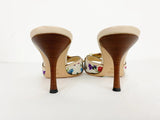 Gucci Floral Bamboo Mules Size 38.5 It (8.5 Us)