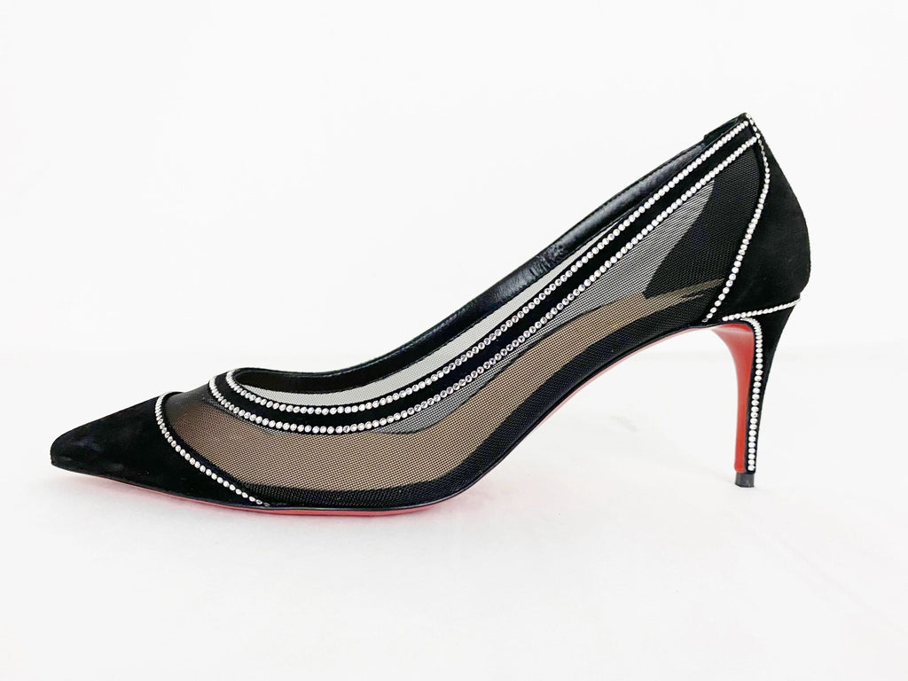 CHRISTIAN LOUBOUTIN Decollete 868 100 Silver wooden heel SIZE 3 36 | eBay