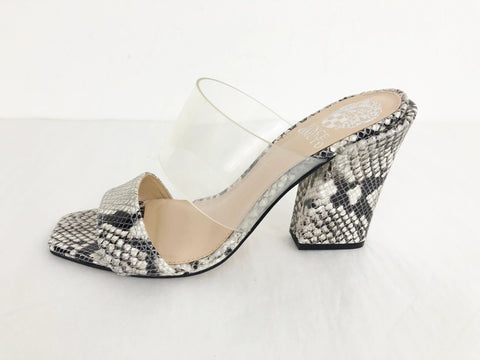 NEW Snakeskin And PVC Mule Size 7.5