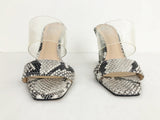 NEW Snakeskin And PVC Mule Size 7.5