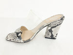NEW Snakeskin And PVC Mule Size 7.5
