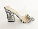 NEW Snakeskin And PVC Mule Size 7.5