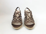 Prada Lattice Wedge Sandal Size38.5 It (8.5 Us)