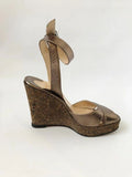 Christian Louboutin Wedge Sandal Size 37 It (7 Us)