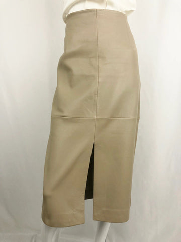 Split Front Leather Skirt 10