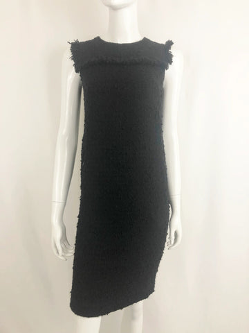 Akris Boucle Fringe Trim Dress Size S