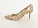 Manolo Blahnik Beige Patent Leather Pumps Size 39 It (9 Us)